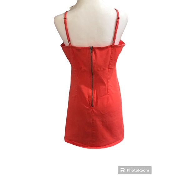 Wild Fable Large Orange Shoulder Strap Dress - Picture 3 of 11